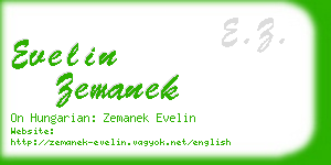 evelin zemanek business card